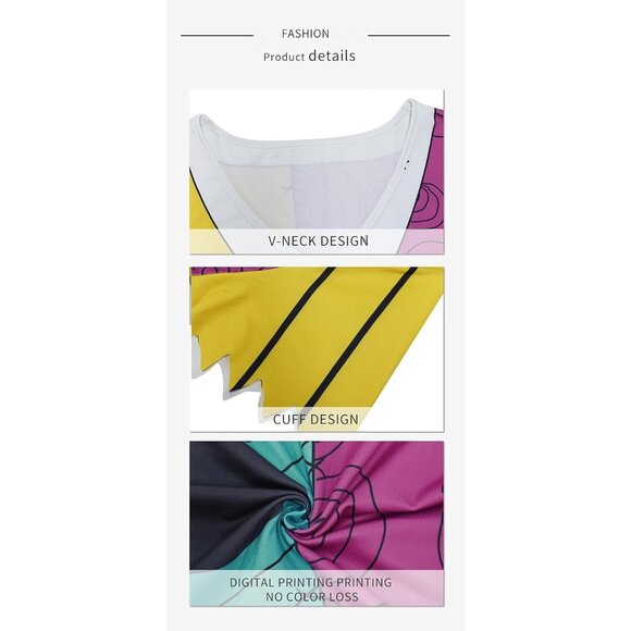 Women's Green Christmas Nightmare Sally Halloween Costumes Cosplay Dress - Picture 5 of 7